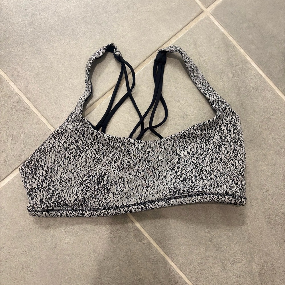 Lulu Lemon Black and White Sports Bra